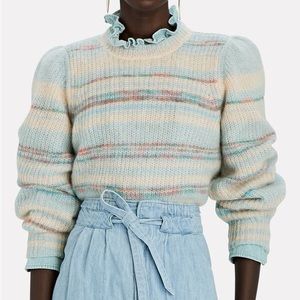 ISABEL MARANT ÉTOILE ELEONORE PUFF SLEEVE MOHAIR-BLEND SWEATER